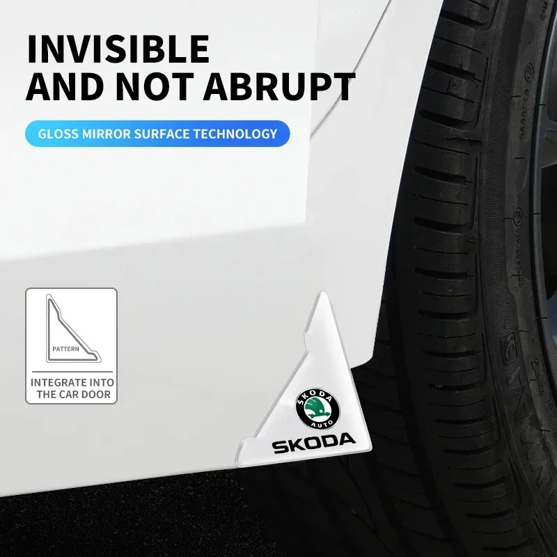 Transparent Car Door Corner Protector Cover Auto accessories For Skoda Octavia Rapid Kodiaq Karoq Superb Fabia Kamiq VisionS etc