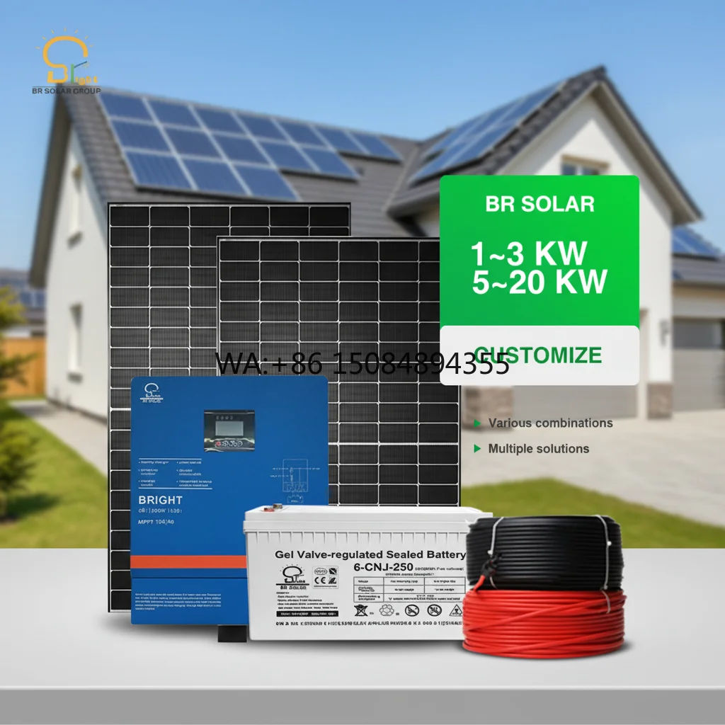 SOLAR 1kw 2kw Off-Grid Solar Power System Complete Kit 3kw 5kw Battery Home Solar Storage System for Small Projects