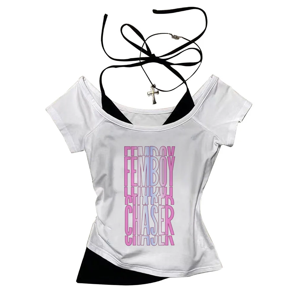 Femboy Crop Top Girl Meme Jojifuku Cutecore Scene Gothic Shirt Cute Jojifuku Ausverkauf Streetwear Emo – Detail 6