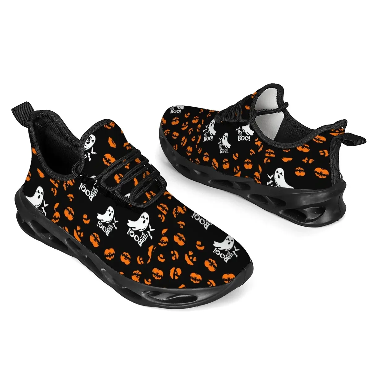 

Женские повседневные кроссовки, новая модная мужская обувь на Хэллоуин, весна и осень, удобные туфли на плоской подошве большого размера, массивные кроссовки