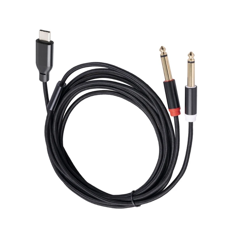 유형 C ~ 6.35mm 케이블 내구성 구조 및 항산화 USB C ~ 6.35mm 스피커 증폭기용 1/4인치 TRS 케이블