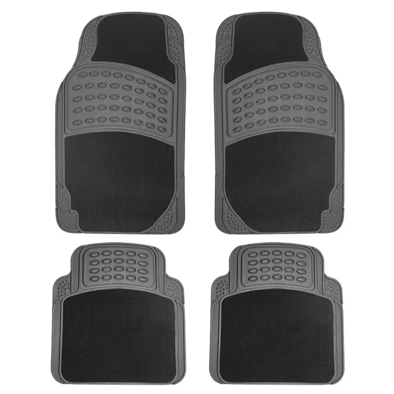 High Quality 4-Piece Heavy Duty All Weather Car Floor Mats With Heel Pad For Car SUV Pickup Truck