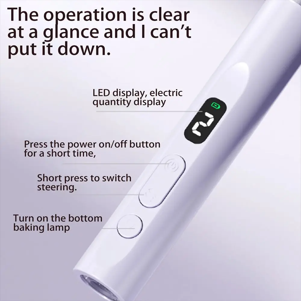 Handheld elektrische nagelpolijstmachine Oplaadbare snel uithardende elektrische nagelboormachine Onderste nagellamp met UV-lamp