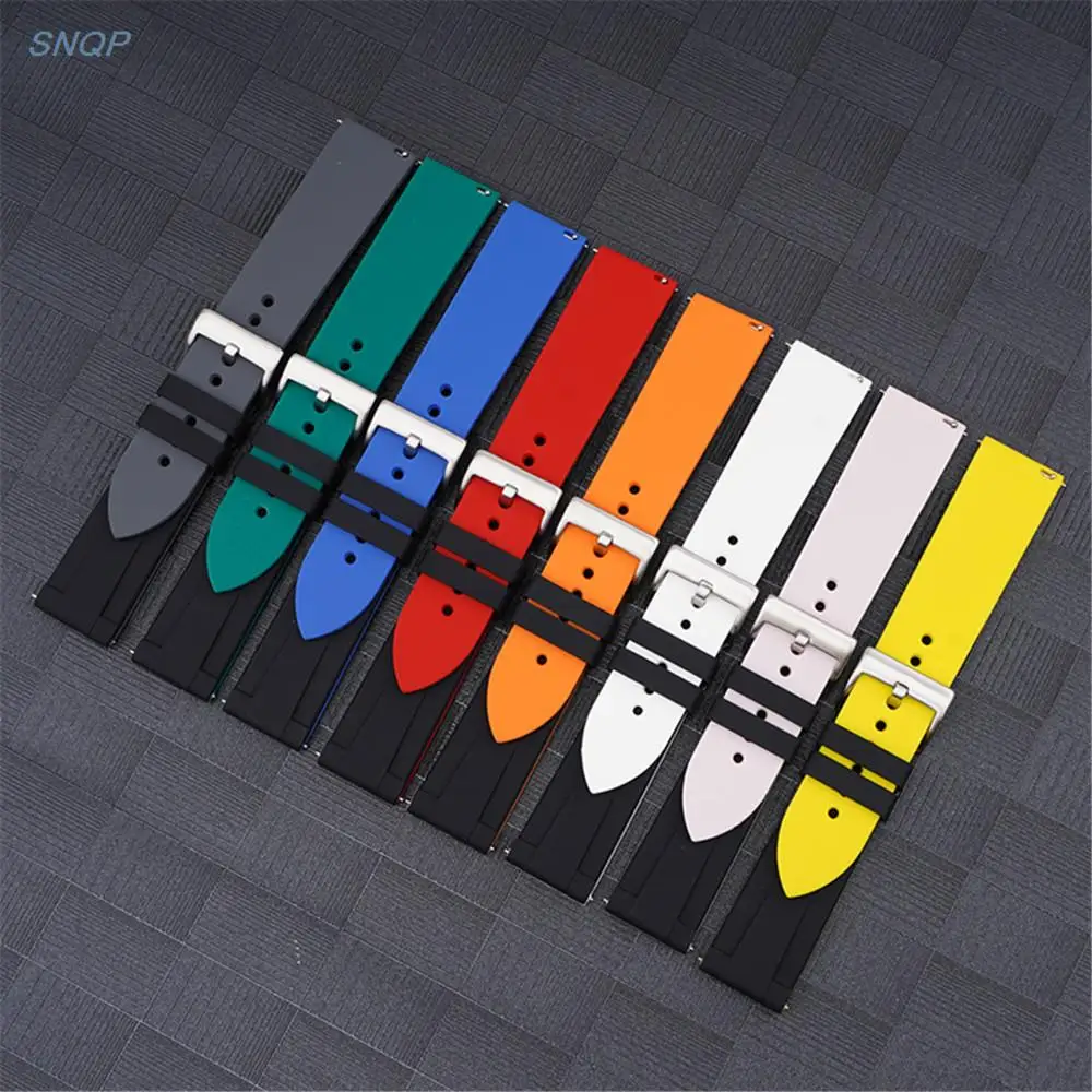 삼성에 적합한 갤럭시 워치 4 소프트 방수 실리콘 스트랩, 화웨이 워치 GT 2 2e 프로 스마트 워치 밴드, 20mm 22mm 24mm