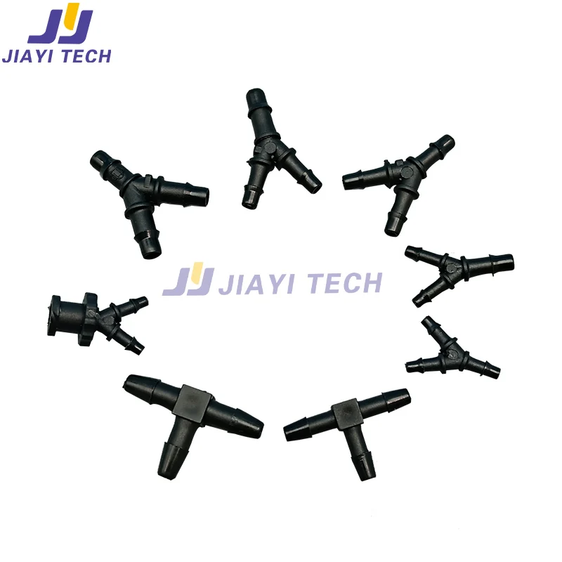 20Pcs/Pack Y/T Shape 3-Way Ink Tube Connector Hose Joint Tube Ink Hose Connector Connecting Pipe