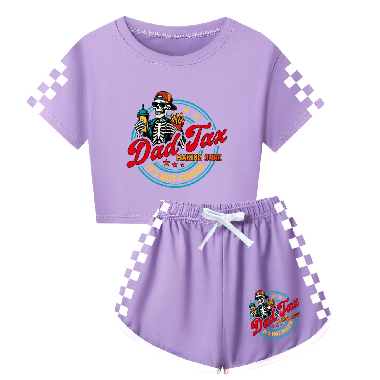 

Dad Tax Making Sure children's body T-shirts short sleeved shorts parent-child outfit sleeved pajamas set
