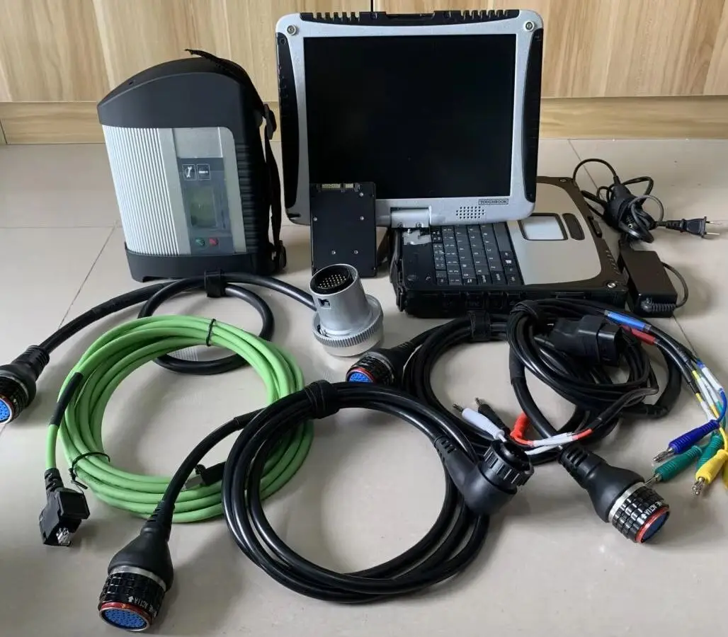 

A++Quality MB Star C4 SD Connect с программным обеспечением 2025.06V SSD Ноутбук CF19 i5 Процессор работает для диагностики звезды Диагностический инструмент полностью комплект