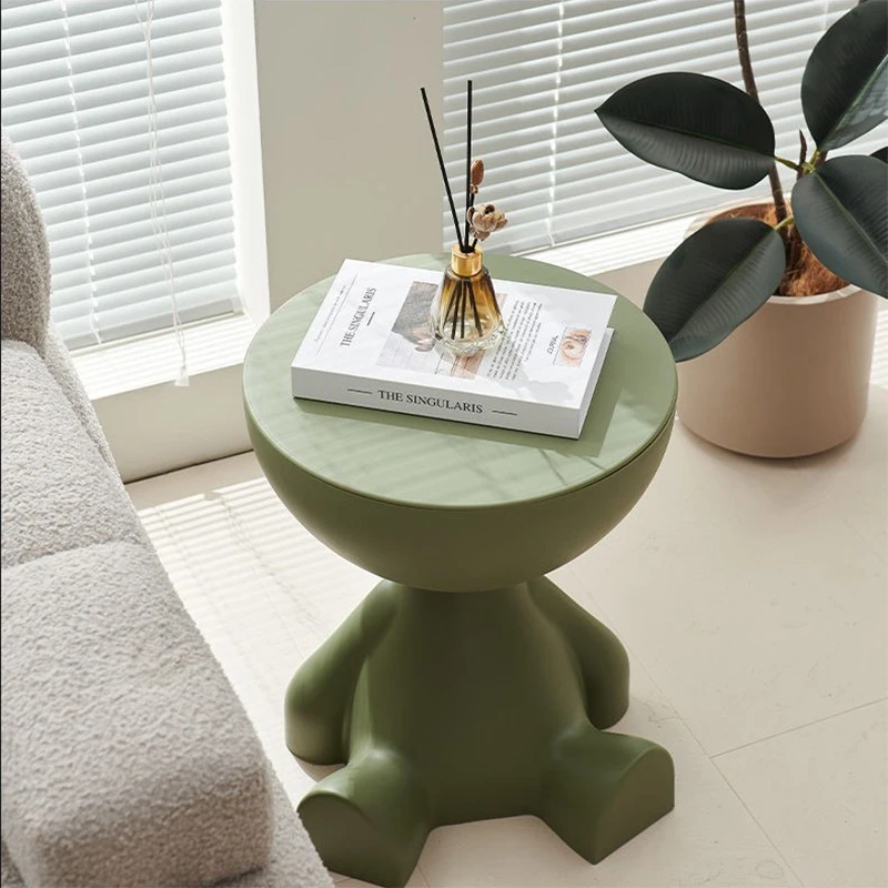 

Small Household Plastic Ornaments Light Luxury Cream Style Cartoon Sofa Side Table New Creative Flat Coffee Table