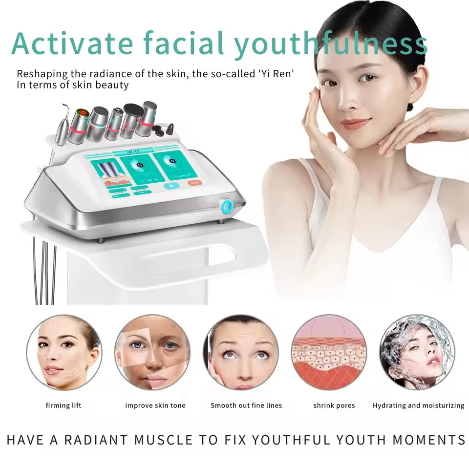 

Multifunctional Desktop Facial Firming Device RF Skin Tightening Anti-Aging Improves Dullness Replenishes Moisture Revives Skin