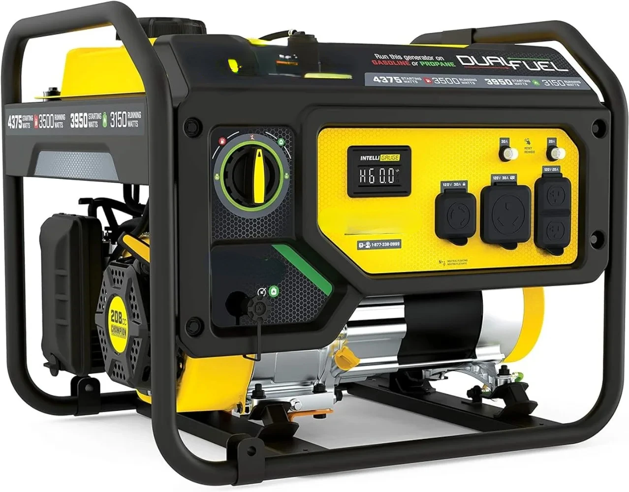 Power Equipment 200965 4375/3500-Watt Dual Fuel Portable Generator, RV Ready Operate your 3500-watt portable generator