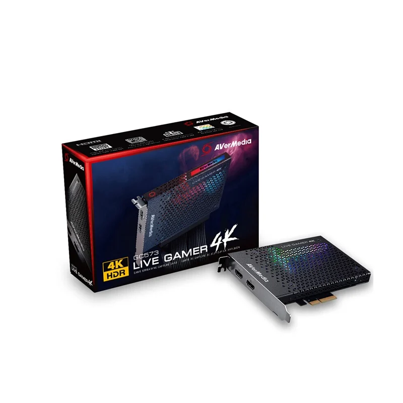 G573 Low Latency PCIe Capture Card round Steel 4K Game Live Broadcast Douyin Video Computer Built-in Dedicated