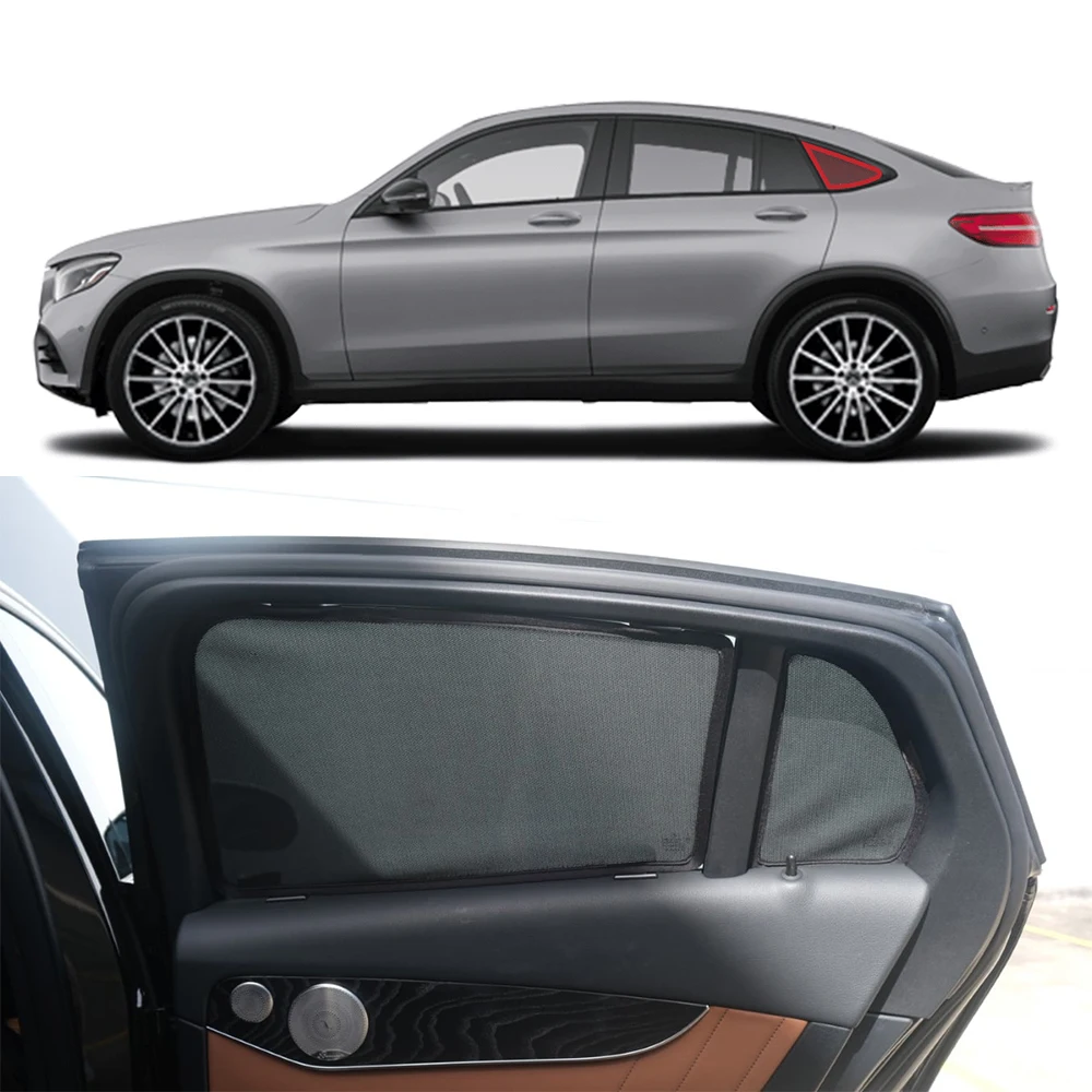 

For Mercedes Benz GLC Coupe C253 2016-2022 Car Rear Side Baby Window SunShade Shield Front Windshield Curtain Sun shade Visor