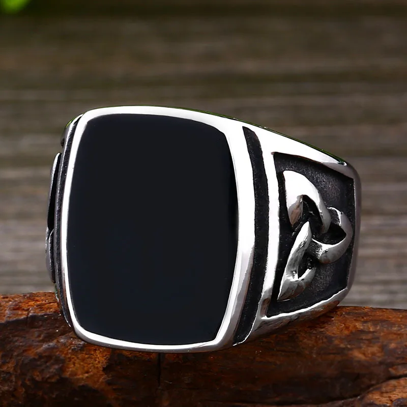 

Steel Warrior European and American Jewelry Wholesale Retro Men's Celtic Knot Ring Trendy Men's Ring