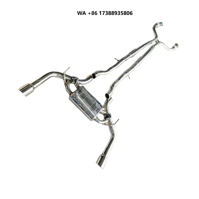 Customized 3inch Ss304 Dual Pipe Exhaust for Infiniti Q50 Q60 3.0t Remote Control Valvetronic Catback Muffler With H Pipe