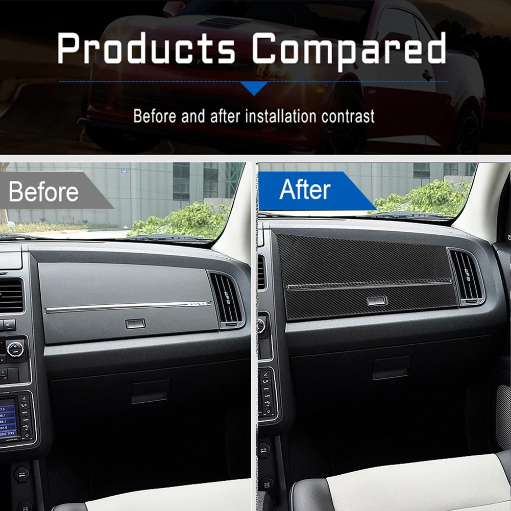 Carbon Fiber Car Interior Stickers For Dodge Journey 2009 2010