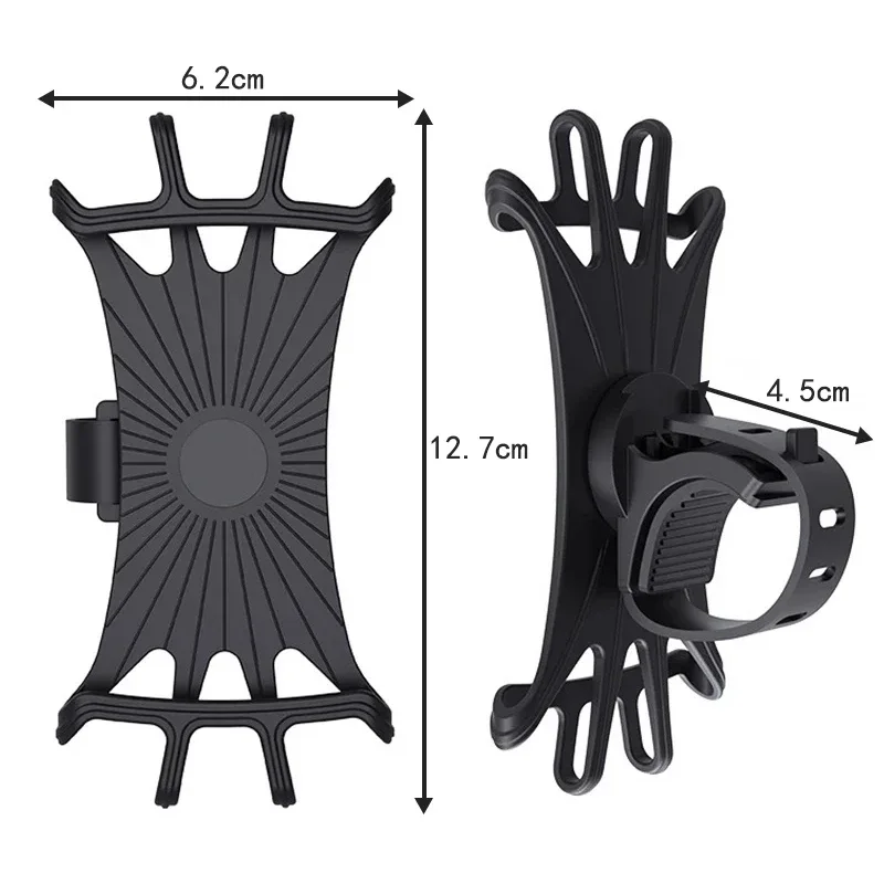 Universal Rotatable Pram Bicycle Silica Gel Phone Stander Multifunctional Stroller Accessories Baby Stroller Mobile Phone Holder