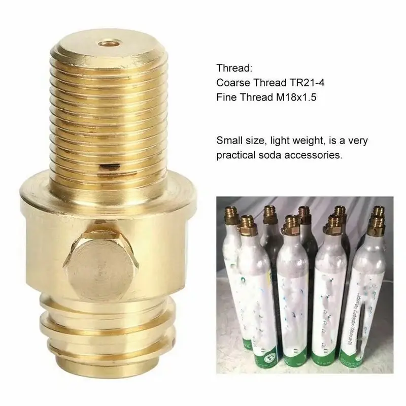 AEE3-6X M18X1.5 Refill CO2 Valve Adapter Thread Converter Replacement For Sodastream