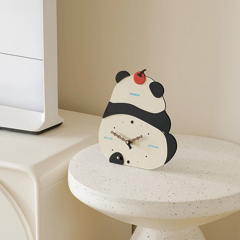 

Entrance desktop decoration ornament TV cabinet living room panda clock home display clock