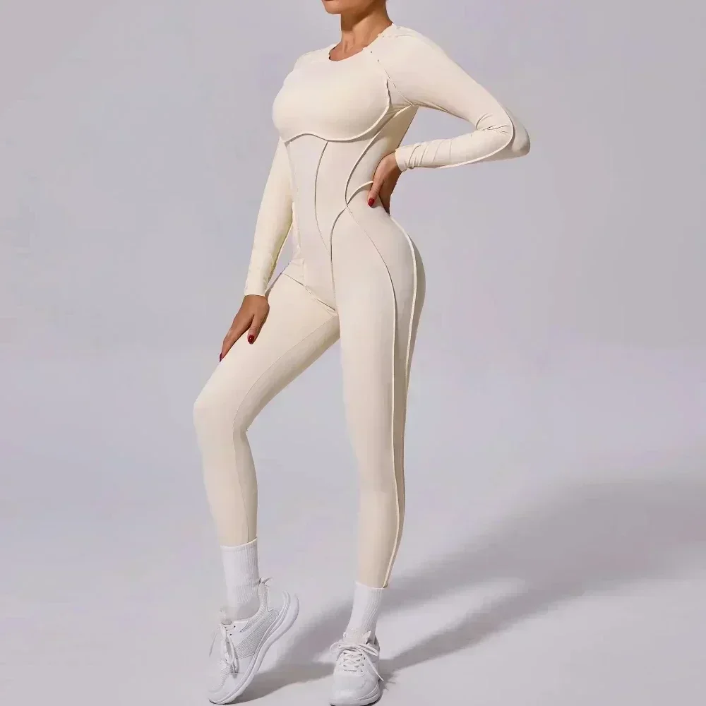 Yoga Jumpsuits Sports Sets Hip-lifting One-Piece Open Back Tracksuit High Elasticity Gym Workout Clothes Sexy for Women Outfits image 5