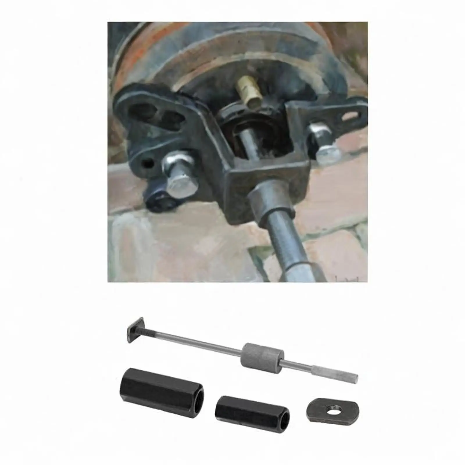 

Half Shaft Puller Steel Slide Hammer Axle Removal Tool Set for Tricycle Motorcycle Rear Hub Disassembly