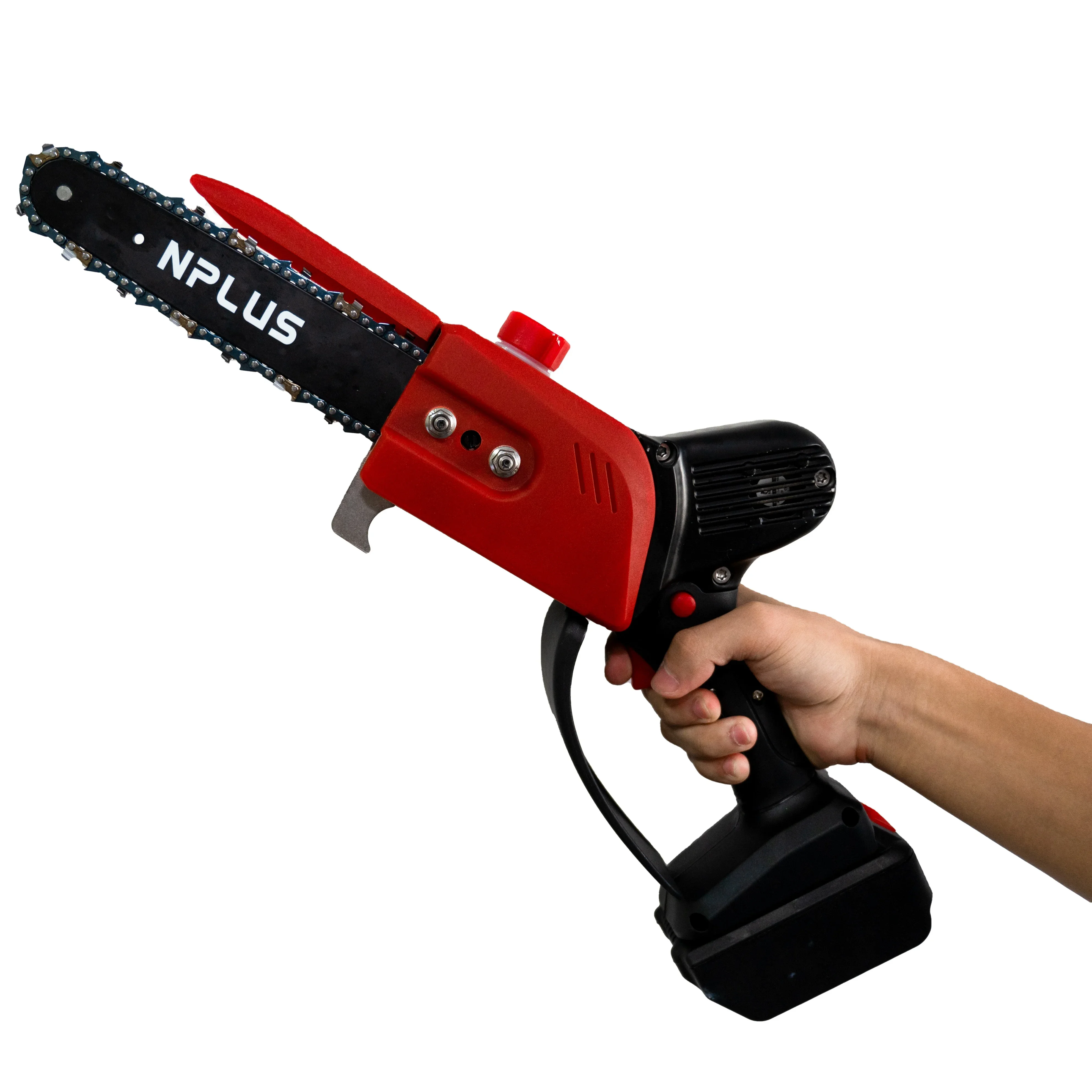 

Nplus new energy mini chainsaw 8 inch one hand chainsaw cordless mini electric chainsaw