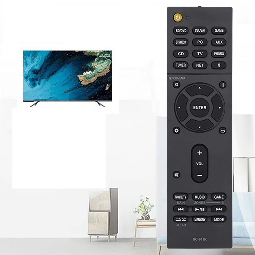 รีโมทคอนโทรล RC-911R สำหรับ Onkyo TX-RZ810 TX-NR585 TX-NR575E เครื่องรับสัญญาณ AV เครื่องเล่นวิดีโอรีโมทคอนโทรล