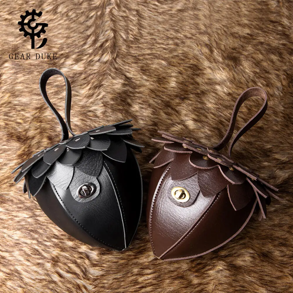 

Retro Coin Wallet Money Storage Mini Bag PU Leather Waist Bag Korean Version Ins Style Medieval Steampunk Punk Cos