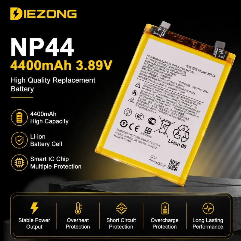 Large Capacity NP44 4400mAh 3.89V Battery for Motorola S30 Pro Edge 30 Fusion XT2243-2 XT2243 XT2243-1 Mobile Phone Battery