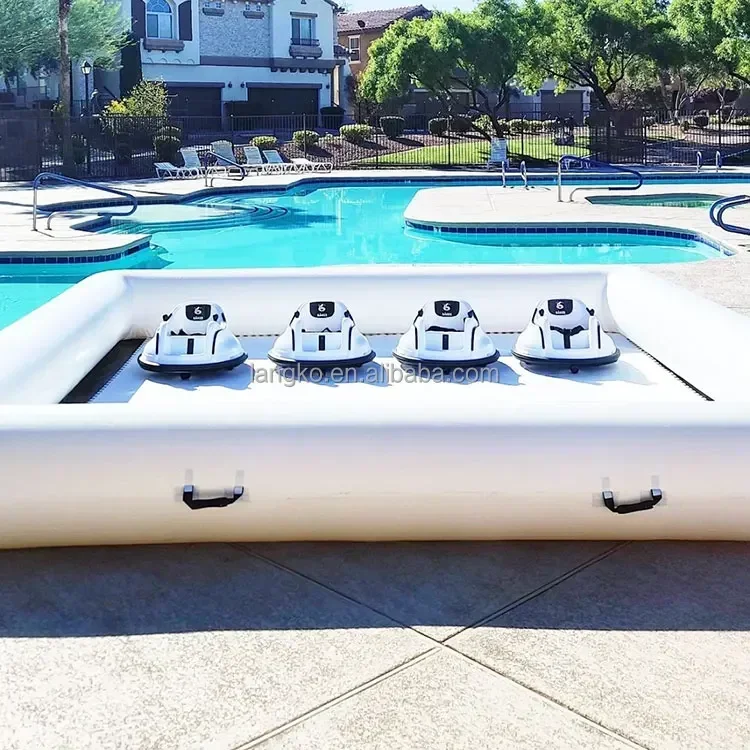 

2025/Kids party fun white color race track inflatable arena for bumper cars