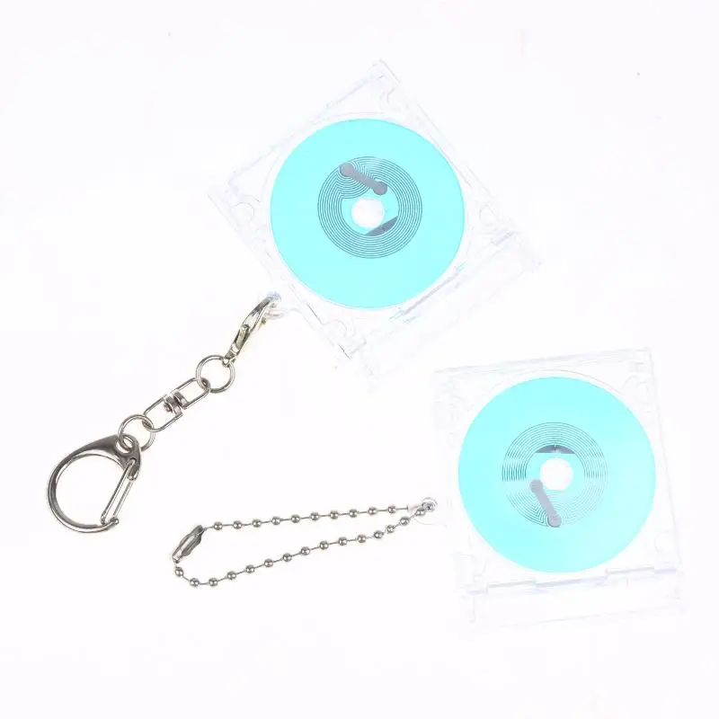 1 Stück Mini NFC CD Vinyl-Schallplatten-Schlüsselanhänger Musik-Link-Anhänger Klare Hülle DIY-Geschenk für Kpop-Fans Musikliebhaber Taschen-Schlüssel-Dekoration – Detail 4