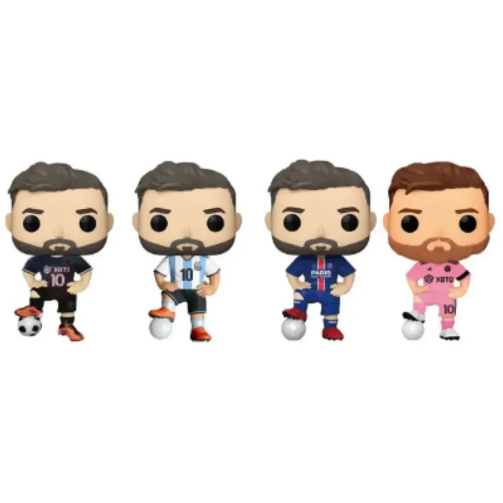 HOT 4Pieces Set Funko Pop Football Star Lionel Messi 10 Vinly Figure Children Decoration Christmas Birthday Gift