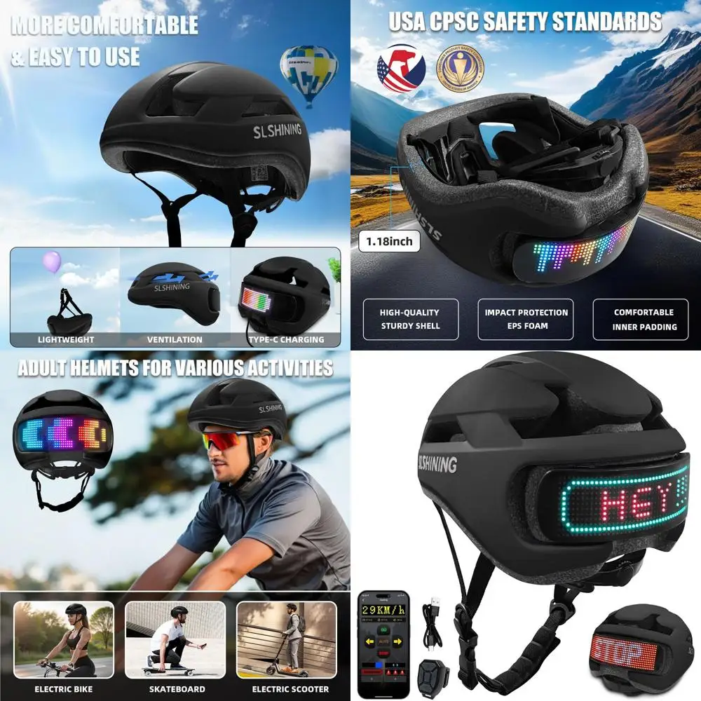 

Illuminated Adult Cycling Helmet: Versatile Headgear for Mountain Biking, Road Cycling, E-Scooters, and Skateboarding