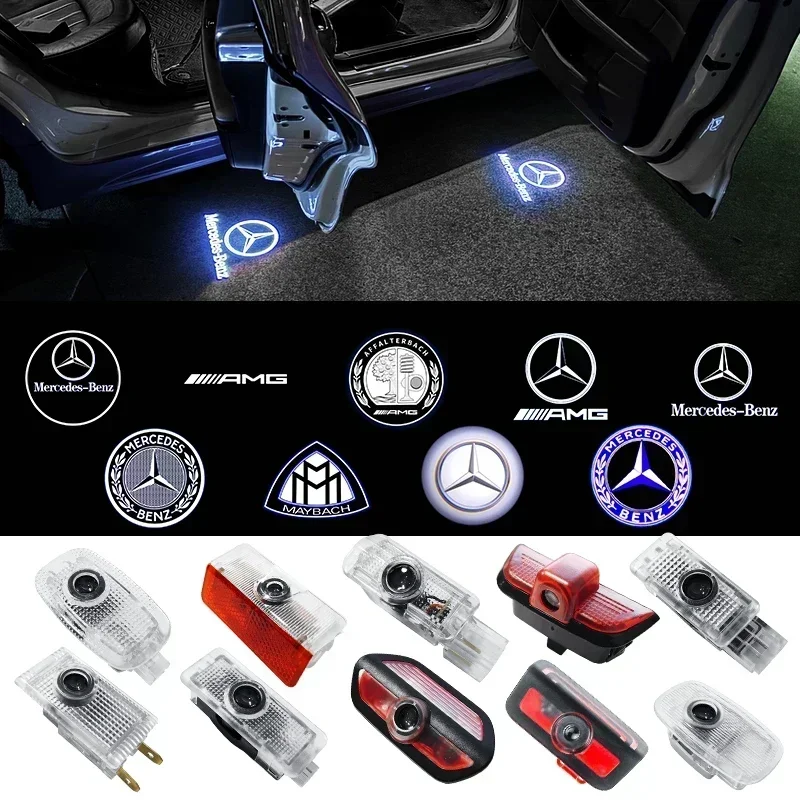 

2pcs LED welcome lamp car door light logo laser projector lighting emblem For Mercedes Benz W204 W221 W222 W203 W168 W245 W164