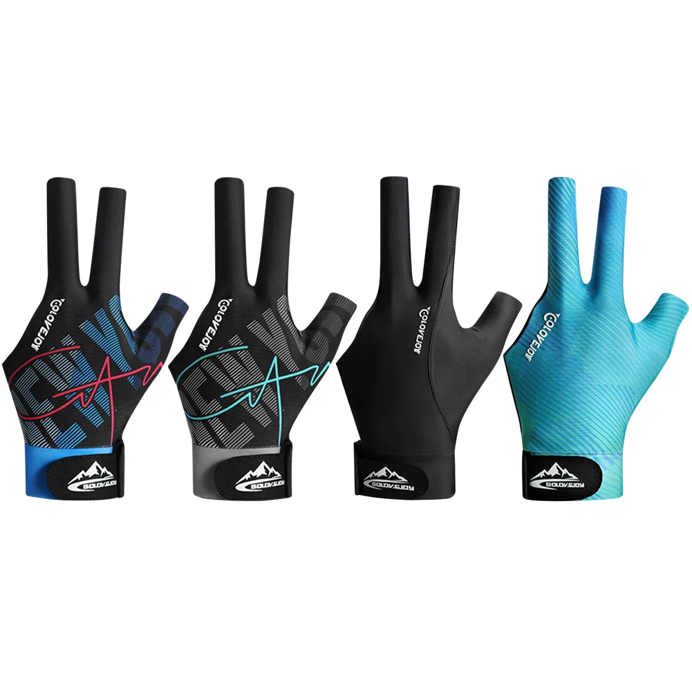 

Бильярдные перчатки с открытыми пальцами, эластичные 3-пальцевые перчатки для снукера, противоскользящие тренировочные перчатки для бильярда для мужчин и женщин, левая рука