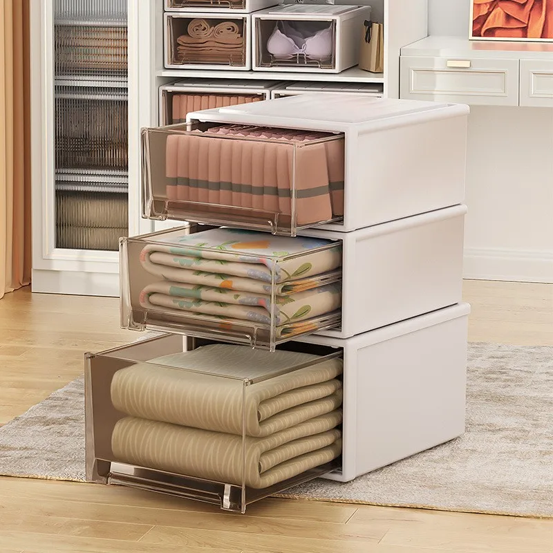 Thickened Plastic Drawer Type Storage Box Clothes Underwear Organizer Modern Simple Style Home Storage Box Jewelry Box