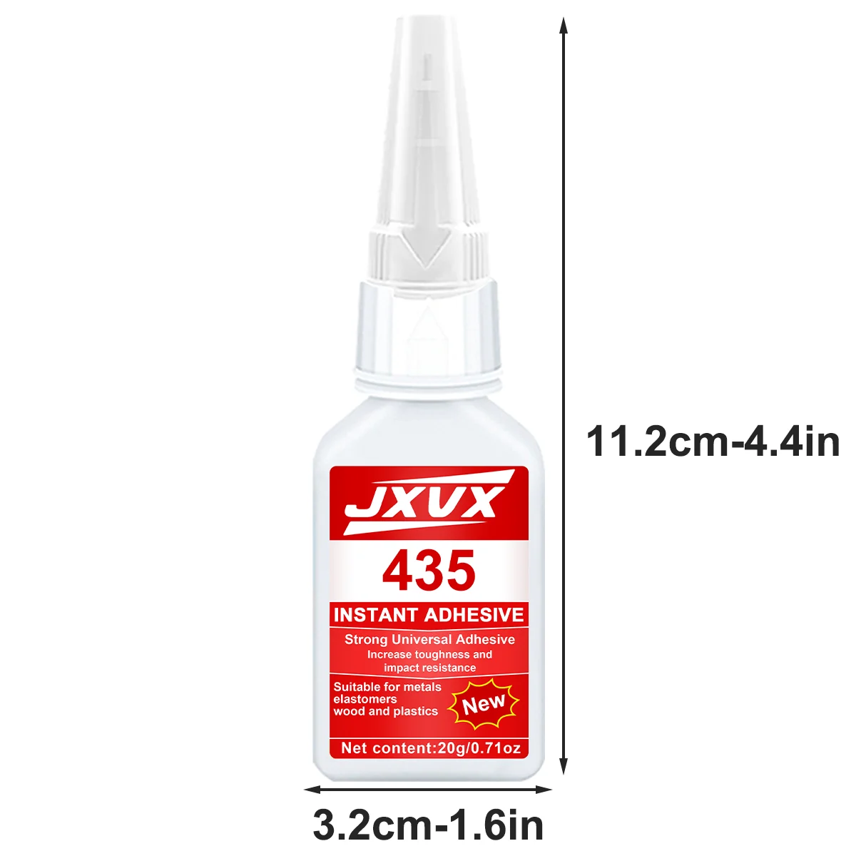 กาวซุปเปอร์แข็งแรงพิเศษ 0.7 ออนซ์ 435 กาวไซยาโนอะคริเลตแห้งเร็วแบบมืออาชีพ กาวอเนกประสงค์สำหรับซ่อมกระจกรถยนต์แตก แจกัน เรซิ่น กระจก หน้าต่าง เซรามิก กันน้ำ แห้งเร็ว
