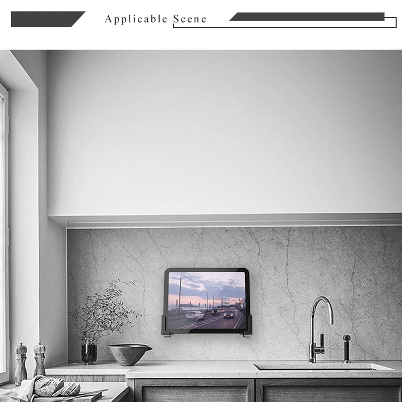 

ABKI-Tablet PC Mobile Phone Wall Mount Holder Dual Card Slot Mobile Phone Bracket Adjustable Angle