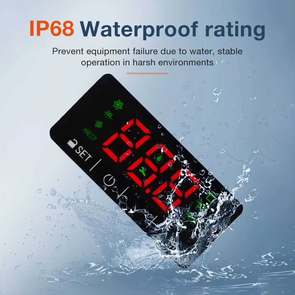 สวิตช์เทอร์โมสตัทเซ็นเซอร์ NTC พร้อมหน้าจอ LCD ควบคุมอุณหภูมิแบบดิจิตอล ควบคุมด้วยระบบสัมผัส สำหรับระบบทำความเย็น