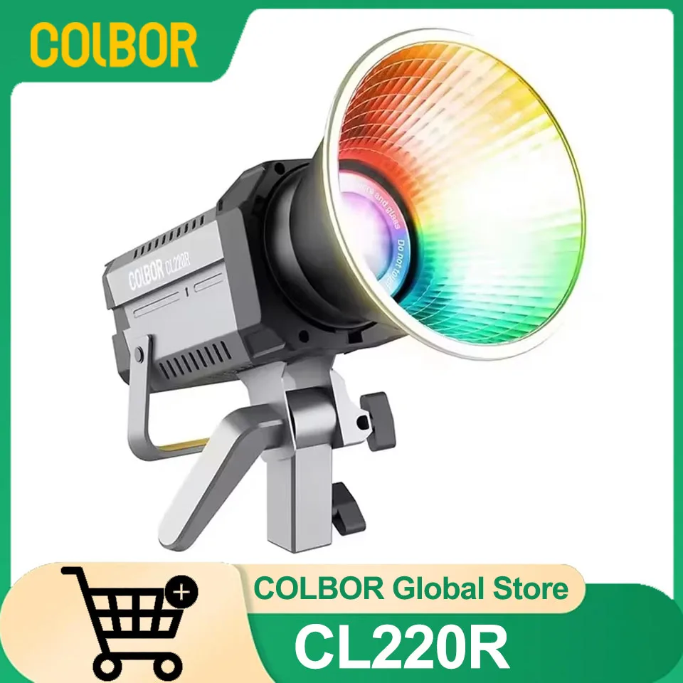 

COLBOR CL220R 200W COB LED Video Light Bowens Mount Photography Lighting for Video Recording Outdoor Shooting