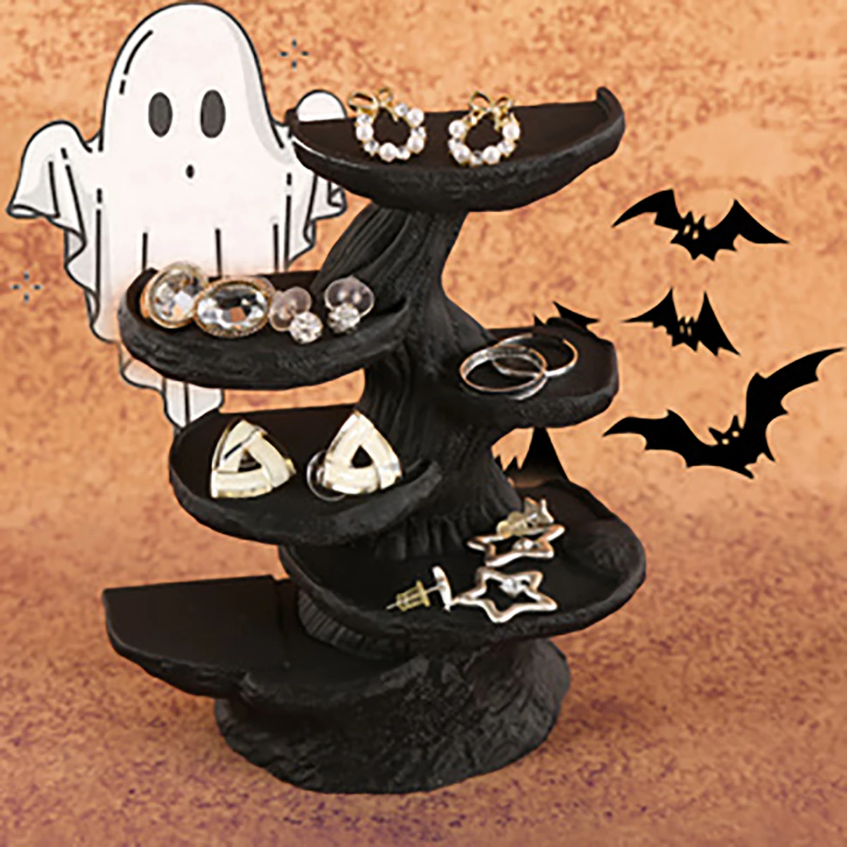 

Стеллаж для хранения ювелирных изделий в форме пенька в темном стиле, готический стиль, украшение для дома, подходит для хранения ювелирных изделий S