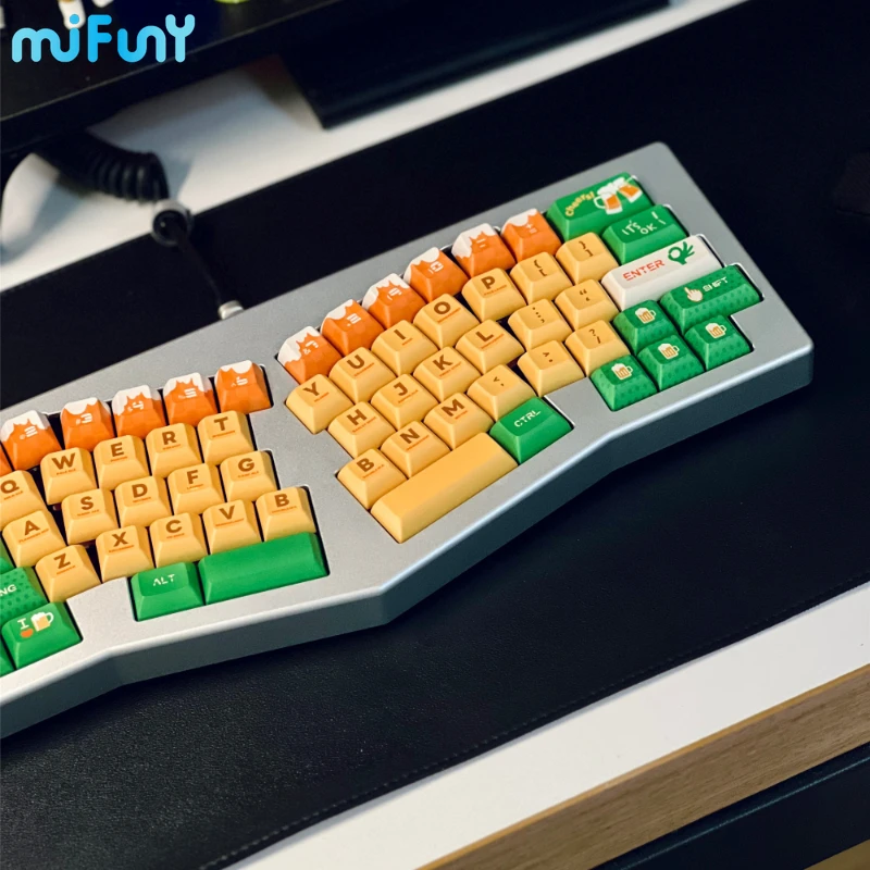 Imagem -03 - Mifuny-verão Beer Key Caps Original Custom Keycap Retro Pbt Seco Subbed Kca Perfil Ergonômico Keycaps para Teclado Mecânico