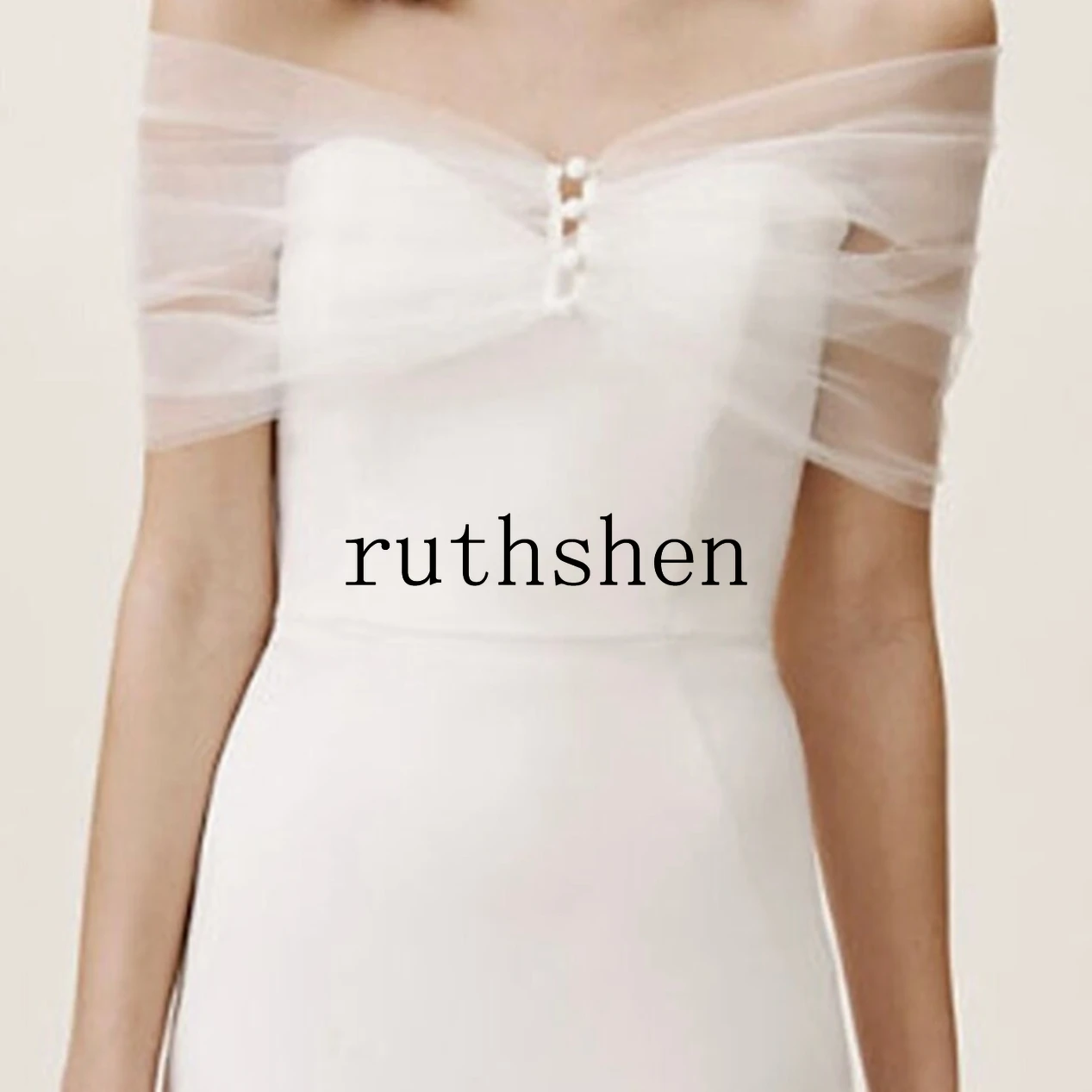 Elegant  Ivory / White Shawl with Button Bride Wrap Bridal Shrug Wedding Bolero Cover Up Customized
