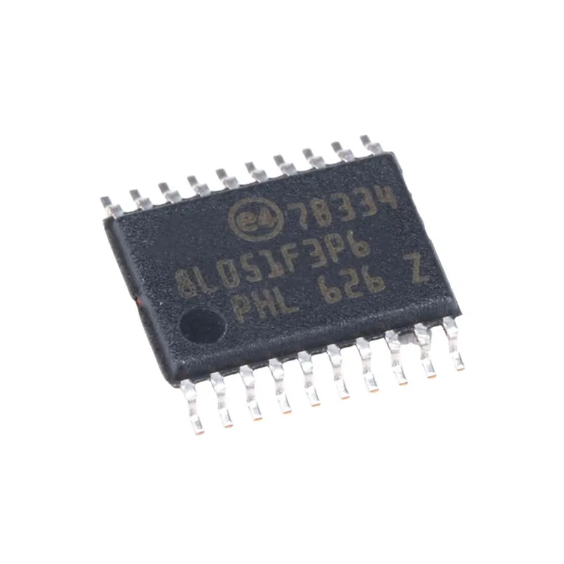 CPU Flash 8 KB MCU de potência ultra baixa, STM8L051F3P6TR, STM8L051F3P6, TSSOP20, 6 MHz, 1 5pcs