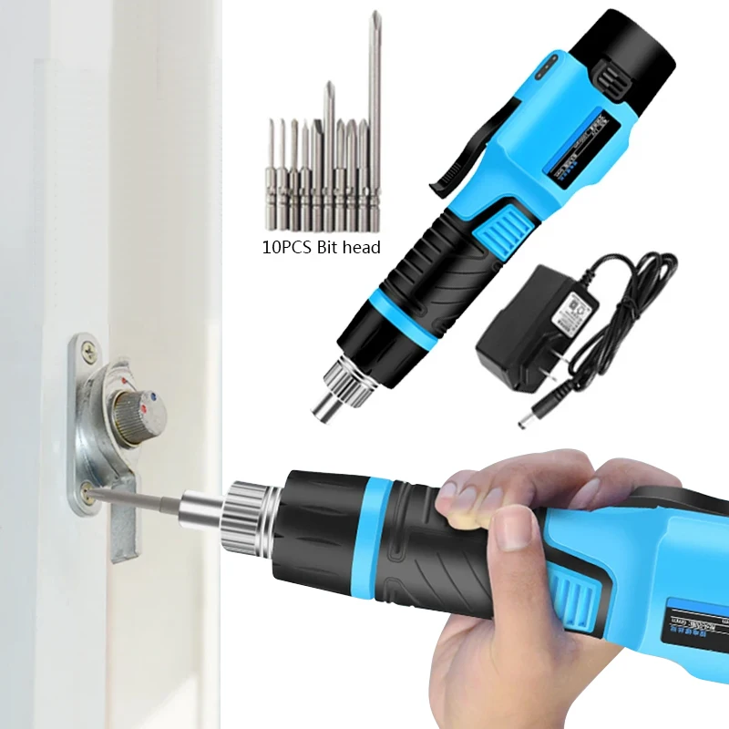 Cordless Electric Screwdriver Rechargeable Screw Driver Kit Power Drill  Household Screwdriver With Accessories Power Tool