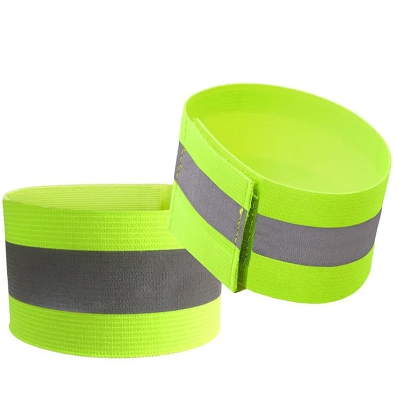 1 Pair Reflective Wristband Reflective Arm Bands Elasticated Reflective Strap Tape for Safety Reflector Tape for Night Warning