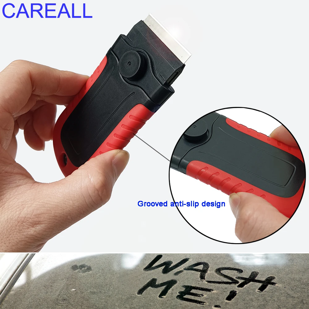 مكشطة سيارة لإزالة الملصقات وفيلم النافذة من حاوية تخزين شريط الفرن الزجاجي اللاصق وإزالة القرد