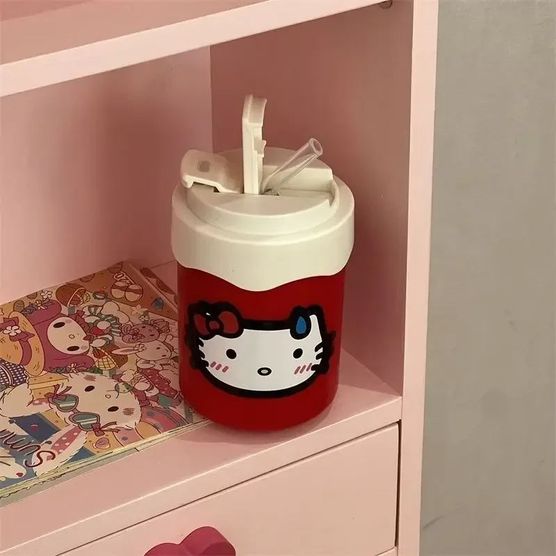 450ml Sanrio Hello Kitty In Acciaio Inox 304 Thermos Kawaii Kuromi Cinnamoroll Melody Bambini Boccetta di Vuoto Bottiglia di Acqua Bicchiere