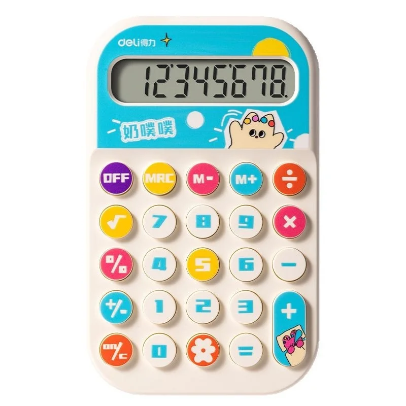 8-cijferige draagbare rekenmachine voor studenten Desktopaccessoire Dopamine Contrasterende kleur Meisje Leuke draagbare rekenmachine