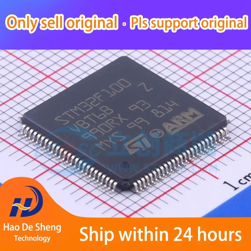

10 шт., STM32F100VBT6 STM32F100VBT6B LQFP100, новая оригинальная деталь, электронные компоненты, поставки