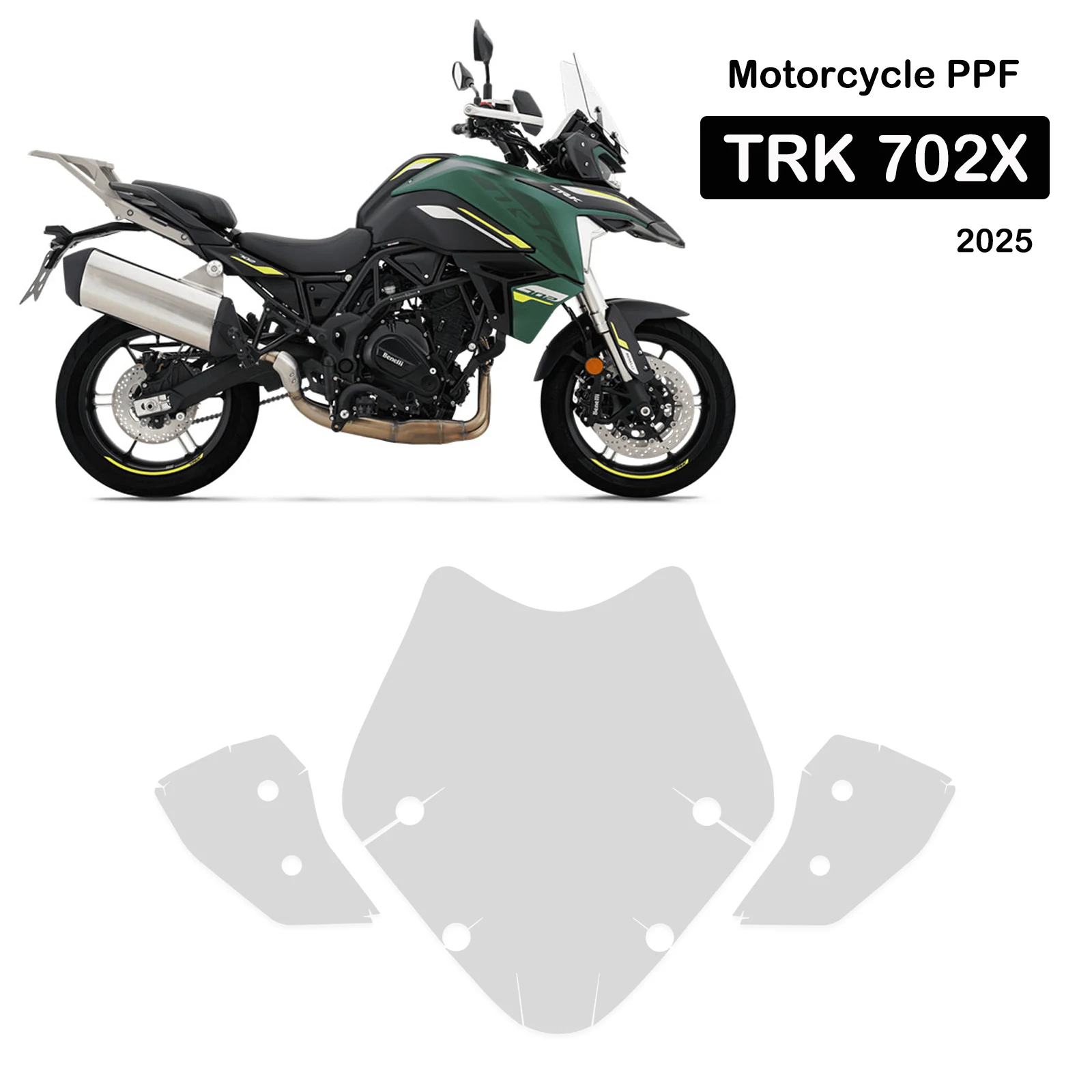 

2025 For Benelli TRK 702X PPF Motorcycle TPU Transparent Anti-skid Self-repairing Protective Film Anti-UV Paint Protection Film